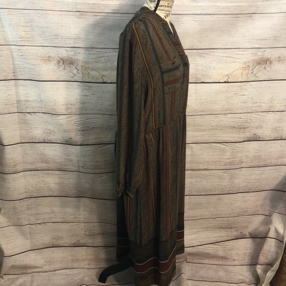 Gloria Vanderbilt Vintage Maxi Dress V-neck Size 16 - Picture 4 of 9